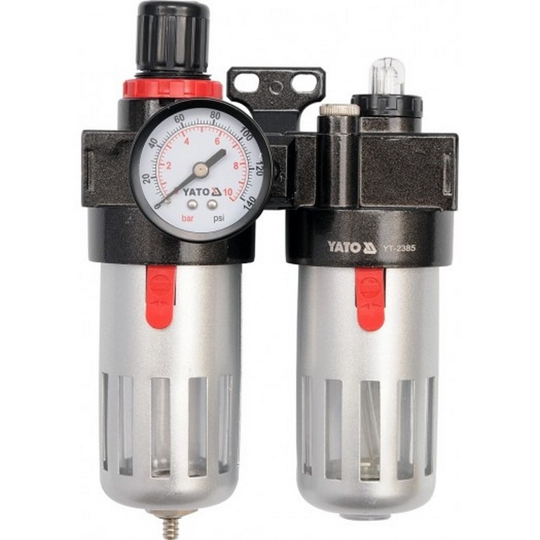  Bộ lọc khí tách nước van điều áp 90 & 60cm3 Yato YT-2385 Ba Lan