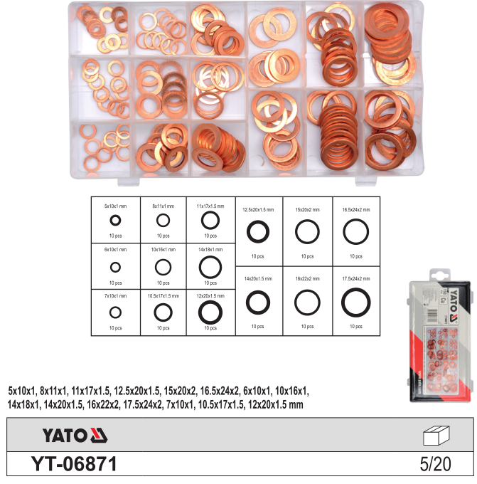 Bộ long đen tổng hợp 150 chi tiết Yato YT-06871