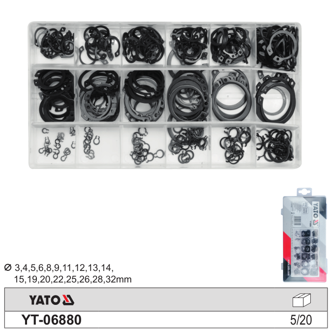 Bộ phe ngoài tổng hợp 300 chi tiết Yato YT-06880