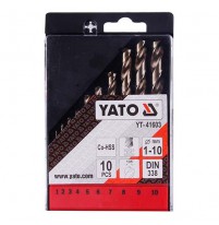 Bộ mũi khoan kim loại HSS 10 chi tiết YATO YT-41603