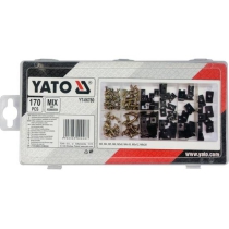 Bộ 170 vít và pát kẹp bắt vít vỏ nhựa đủ size Yato YT-06780 - Ba Lan