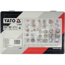 Hộp 300 vòng đệm nhôm kín dầu đủ size Yato YT-06865 - Ba Lan