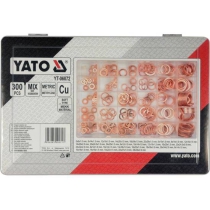 Hộp 300 vòng đệm đồng mềm đủ size Yato YT-06872 - Ba Lan
