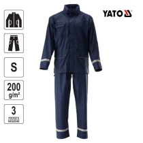 Bộ quần áo mưa có phản quang màu xanh Navy Size S -3XL Yato YT-79710