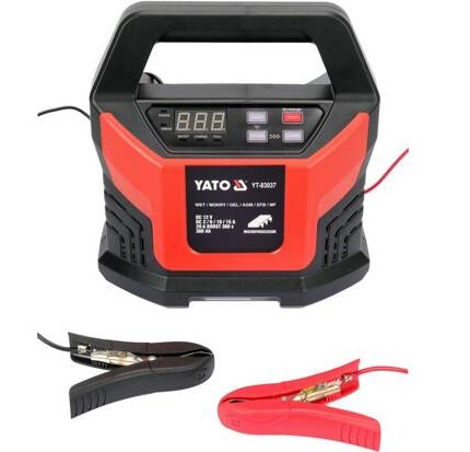  Máy nạp ắc quy hiển thị điện tử 12V 20A 300Ah Yato YT-83037 - Ba Lan
