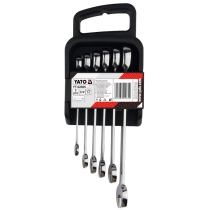 The Yato YT-02065 6-piece Reversible Ratchet Ring Spanner Set 8-17mm is a tool set made in Poland.