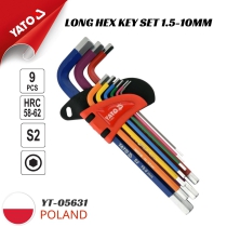 Set of 9 hex keys 1.5-10mm Yato YT-05631 - Poland