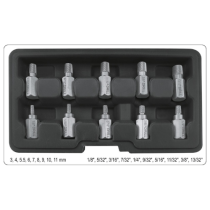 The Yato YT-05890 10-piece bolt extractor set is a tool set designed to remove broken bolts and screws. This tool set is made in Poland.