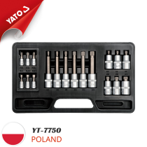 The Yato YT-7750 is a comprehensive 18-piece screwdriver set with 1/2