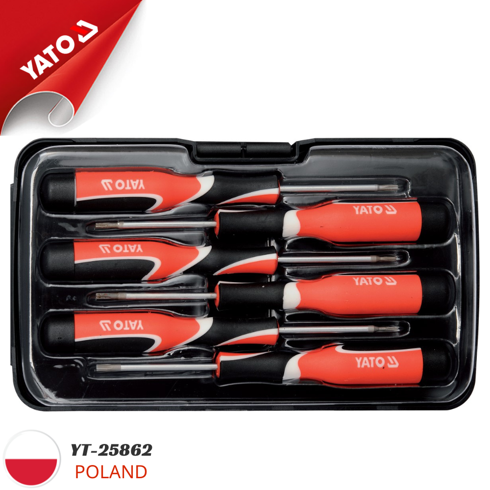  Bộ tua vít chính xác đầu sao T5-T10 6 chi tiết Yato YT-25862 - Ba Lan 