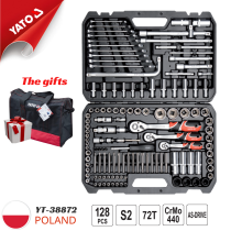 Yato YT-38872 is a 128-piece tool set for repairing 1/4