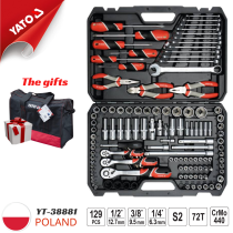 The Yato YT-38881 129-piece tool set is a comprehensive set of tools from Poland, including 1/4