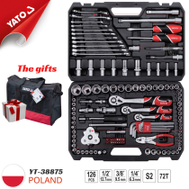 High-Quality 126-Piece Yato YT-38875 Ratchet Socket Set - Made in Poland