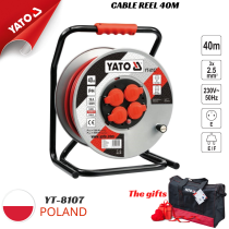 Yato YT-8107 – 40M Heavy-Duty Cable Reel (Polish Brand)