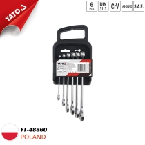 The Yato YT-48860 6-piece inch combination wrench set - Made in Poland.