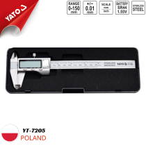 Thước inox cặp cơ khí điện tử 0-150mm Yato YT-7205 - Ba Lan