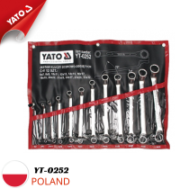 The 12-piece metric combination spanner set Yato YT-0252 - Made in Poland.