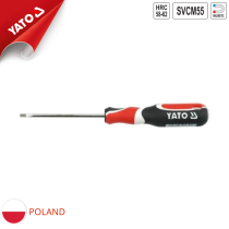 Screwdriver with 2 edges, sizes range from: 3x75mm - 4x10mm with Yato YT-2601 magnetic tip - Made in Poland