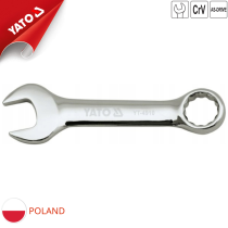 Short ring spanner (satin finish) metric sizes from 8-19mm Yato YT-4901 - Made in Poland