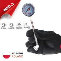 The Yato YT-24301 15 Bar Truck Tire Pressure Gauge - Made in Poland