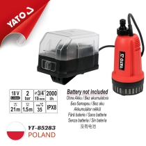 Water pump with 18V 145W IPX8 battery-powered submersible (body) Yato YT-85283 - Poland