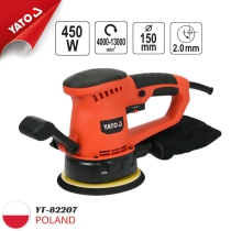 Máy chà nhám lệch tâm tốc độ biến thiên 150mm 450W Yato YT-82207