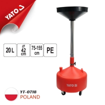 The Yato YT-0718 20L car waste oil drain pan - Made in Poland