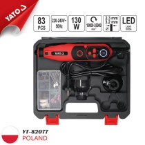 Mini multifunctional LED engraving machine 130W 82 pieces Yato YT-82077