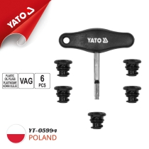 Oil Drain Plug Wrench Set 5 Pieces for Volkswagen/Audi Yato YT-05994