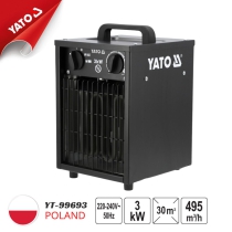 Handheld Electric Heater 3KW Yato YT-99693 - Portable Heating Device