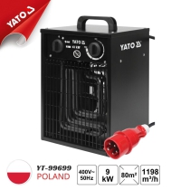 Máy Sưởi Xách Tay Dùng Điện 9KW Yato YT-99699 - Ban Lan