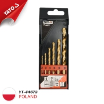 Yato YT-44673 Titanium HSS-TIN Drill Bit Set 6 Pieces 2-8MM
This Yato YT-44673 drill bit set includes 6 titanium-coated high-speed steel (HSS-TIN) drill bits ranging from 2mm to 8mm in size. These drill bits are designed for durability and precision in va