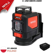 Máy cân bằng laser 5 tia xanh IP54 Yato YT-30435 - Ba Lan