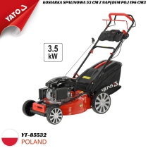 Self-Propelled Gasoline Lawn Mower with 53cm Cutting Blade Yato YT-85532 - Made in Poland