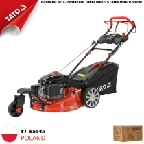 Máy Cắt Cỏ Ba Bánh Tự Đẩy Chạy Xăng 3.5 kW 53cm Yato YT-85545 - Ba Lan