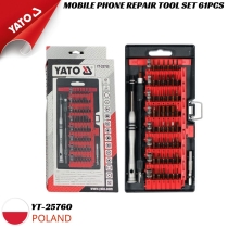 The Yato YT-25760 61-piece multifunctional phone disassembly screwdriver set - Made in Poland.