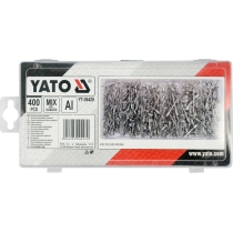 Bộ 400 Cái Đinh Tán Rút Nhôm 2.4 - 3.2 - 4.0 - 4.8mm Yato YT-36420