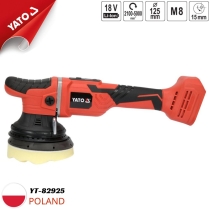 Yato YT-82924 18V 125mm Cordless Polisher Kit with Pad - Made in Poland