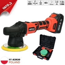 Yato YT-82920 - 18V 3Ah, 150mm Cordless Random Orbital Polisher - Polish Made