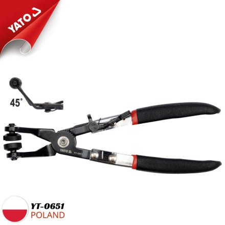 Kìm tháo cổ dê dầu nghiêng 45° 215mm Yato YT-0651 - Ba Lan