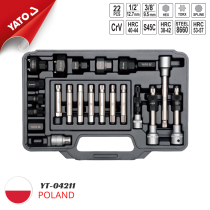 Yato YT-04211 22点 オルタネータープーリー取り外しツールキット (ポーランド製)