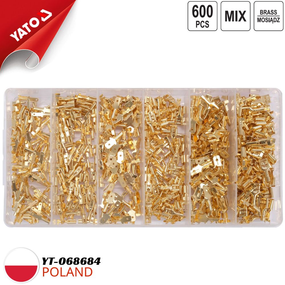  Hộp 600 đầu cos đồng đủ size Yato YT-068684 - Ba Lan