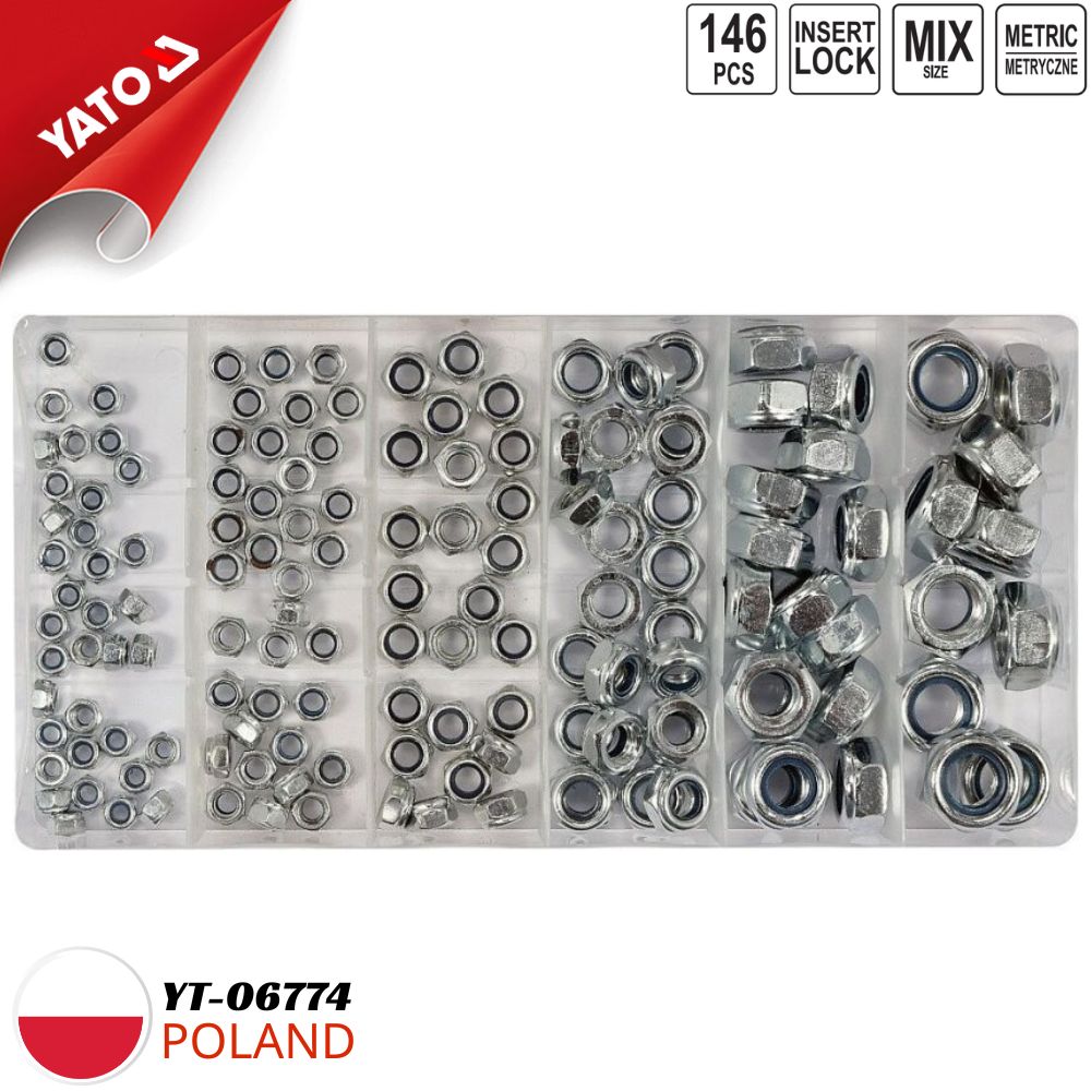  Bộ 146 đai ốc khóa đủ size Yato YT-06774 - Ba Lan