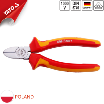 German type cutting pliers sizes: 140mm, 160mm, 180mm, 1000V insulated Yato YT-21135
