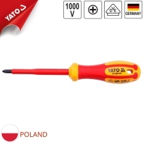 Tua vít 4 cạnh kiểu Đức PH0x60mm cách điện 1000V Yato YT-28140 - Ba Lan