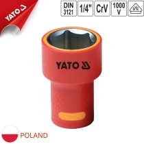 Đầu tuýp Lục giác 1/4"x42x4mm cách điện 1000V Yato YT-210040 - Ba Lan