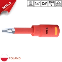 Tuýp 1/4" mũi sao T10x65mm cách điện 1000V Yato YT-210780 - Ba Lan
