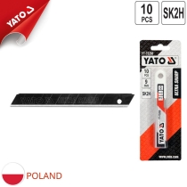 Bộ 10 lưỡi dao rọc giấy size: 9mm - 18mm SK2H Yato YT-75260/YT-75261 - Ba Lan