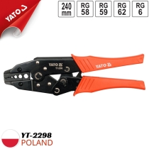 Kìm bấm cos RG58/RG59/RG62/RG6 240mm Yato YT-2298 - Ba Lan