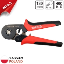 Kìm bấm cos pin rỗng 0.2-6mm2 180mm Yato YT-2240 - Ba Lan